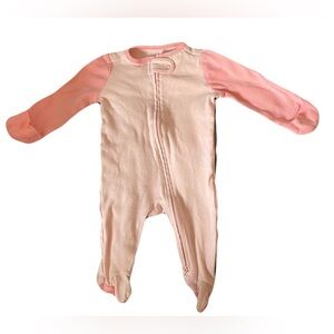 Cloud Island Pink Baby Footed Sleep N’ Play One Piece Sleeper 0-3M